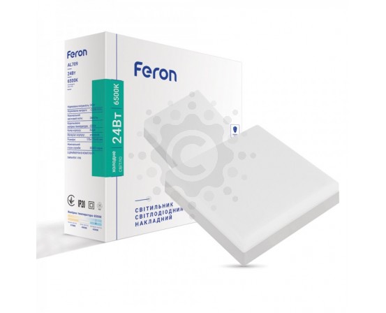 Накладний світлодіодний світильник Feron AL709 24W 6500К 7688
