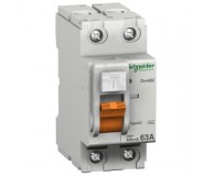 Дифференциальный автоматический выключатель Schneider Electric серия Домовой ВД63 2П 63A 30MA АС