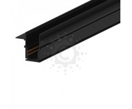 Шинопровод для низковольтных трековых светильников Feron CABM1001 черный встраиваемый 3м