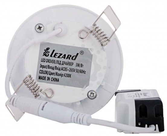 Світлодіодний світильник Lezard 3W 4200K 240Lm 83x69 мм 442RRP-03 фото 1
