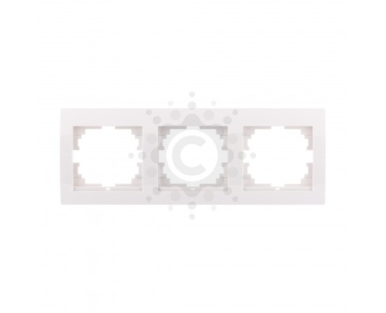 Рамка 3-ая горизонтальная Lezard серия Deriy белый  702-0200-148
