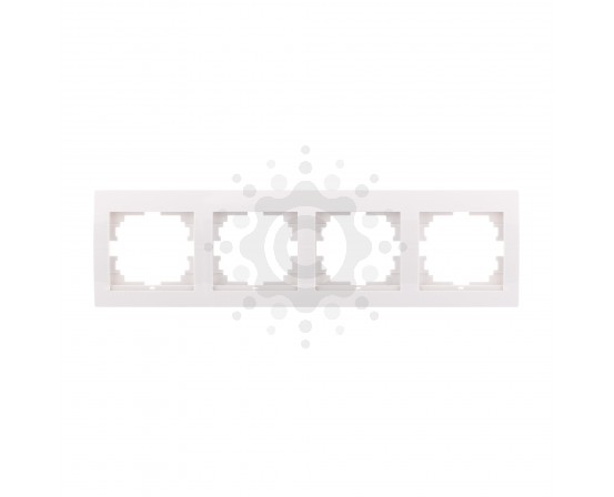 Рамка 4-а горизонтальна Lezard серія Deriy білий 702-0200-149
