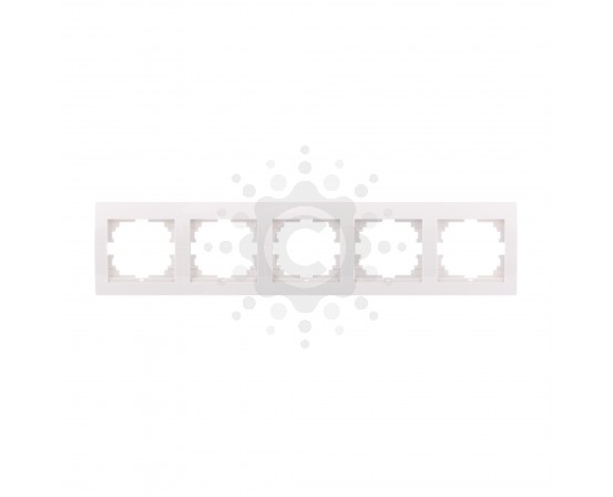 Рамка 5-а горизонтальна Lezard серія Deriy білий 702-0200-150