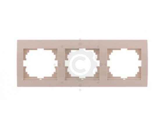 Рамка 3-ая горизонтальная Lezard серия Deriy крем 702-0300-148
