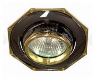 Вбудований світильник Feron 305 R-50 чорний золото