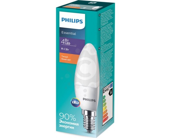 Світлодіодна лампа Philips Essential 4W Е14 2700K 929001886107 фото 1