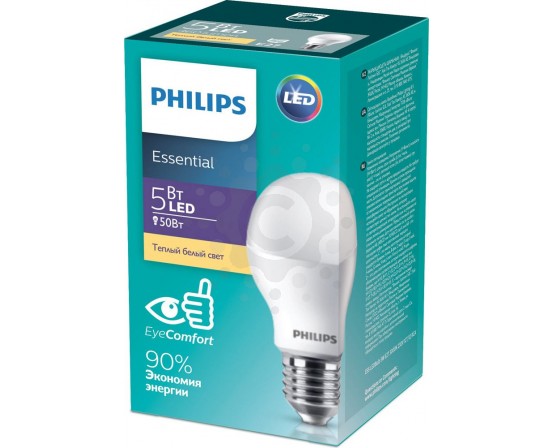 Светодиодная лампа Philips Essential 5W Е27 3000K 929001899087 фото 1