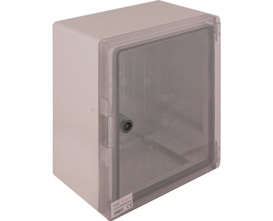 Шкаф ударостійкий з АБС-пластика E.NEXT e.plbox.300.350.165.tr, 300х350х165мм, IP65 з прозорими дверцятами CP5031 фото 1