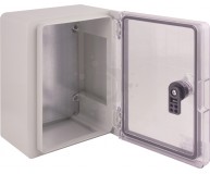 Шкаф ударостійкий з АБС-пластика E.NEXT e.plbox.180.240.130.tr, 180х240х130мм, IP65 з прозорими дверцятами