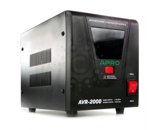 Стабилизатор напряжения релейный AVR-2000, 1600Вт APRO 852020 фото 2