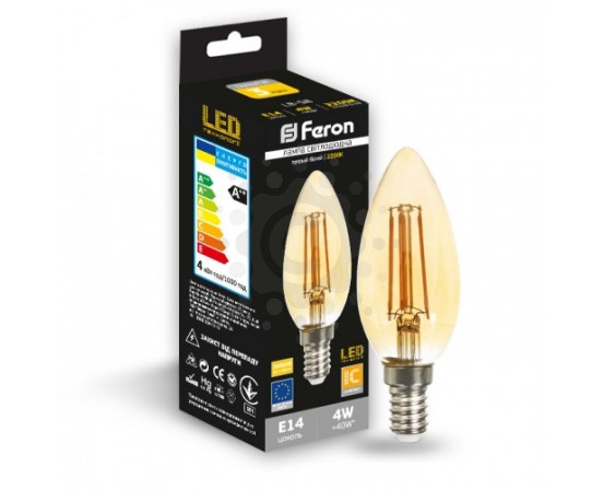 Світлодіодна лампа Feron LB-58 золото 4W E14 2200K 5627 фото 1