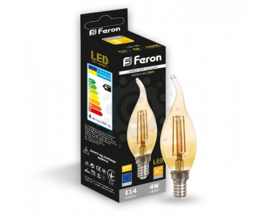 Світлодіодна лампа Feron LB-59 золото 4W E14 2200K 5628 фото 1
