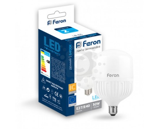 Світлодіодна лампа Feron LB-65 30W E27-E40 6400K 5572 фото 1