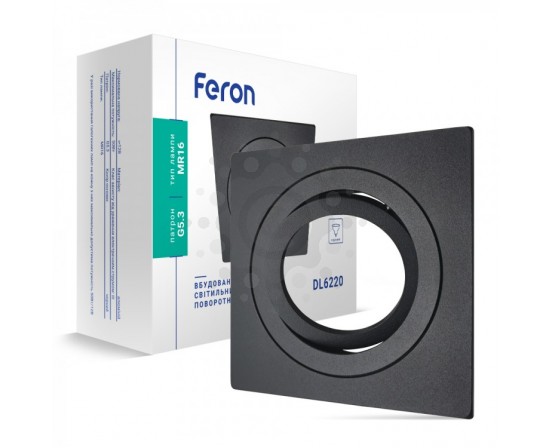 Вбудований поворотний світильник Feron DL6220 чорний 7236 фото 1