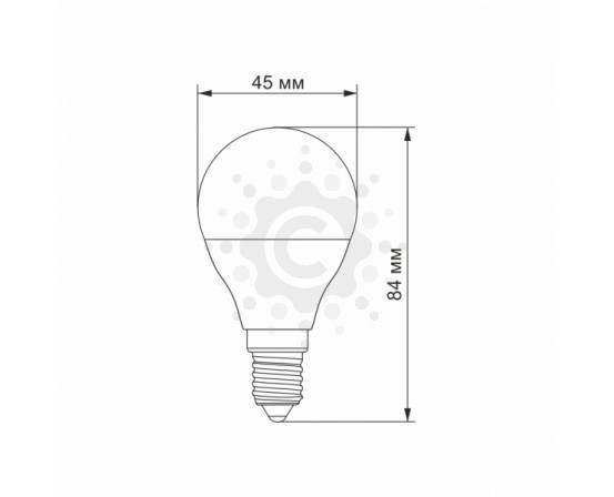 LED лампа VIDEX  G45e 3.5W E14 3000K VL-G45e-35143 фото 2