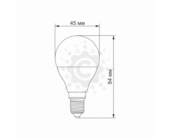 LED лампа VIDEX  G45e 7W E14 3000K VL-G45e-07143 фото 2