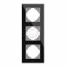 Рамка черное стекло 3 места вертикальна VIDEX BINERA VF-BNFRG3V-B фото 2