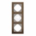 Рамка шоколадный алюминий 3 места вертикальная VIDEX BINERA VF-BNFRA3V-CH фото 2