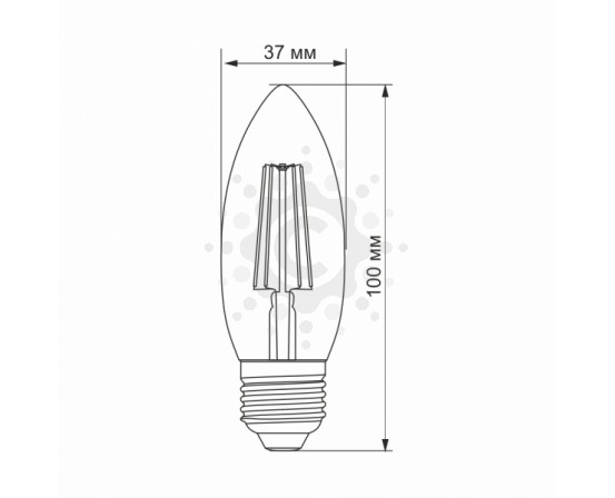 LED лампа VIDEX Filament C37F 4W E27 4100K VL-C37F-04274 фото 3