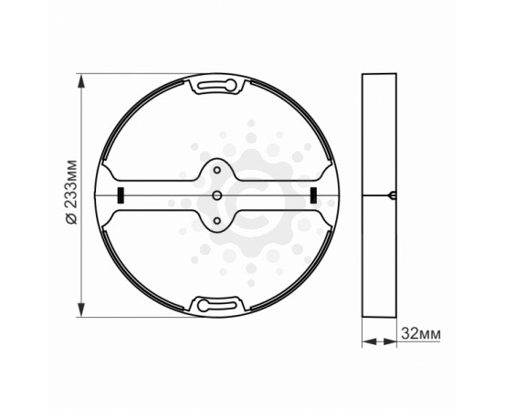 Рамка накладного монтажу безрамкового круглого світильника VIDEX (VL-DLFR-33SF) VL-DLFR-33SF фото 3