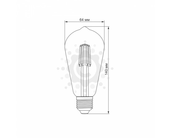 LED лампа TITANUM  Filament ST64 6W E27 2200K  бронза TLFST6406272A фото 1