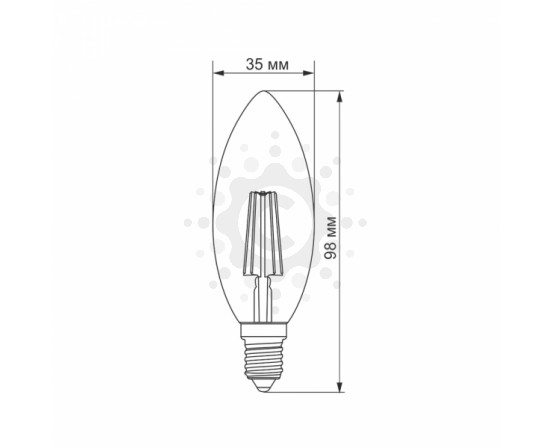 LED лампа TITANUM  Filament C37 4W E14 2200K бронза TLFC3704142A фото 2