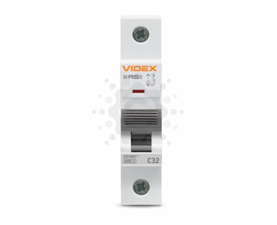 Автоматический выключатель RS6 1п 32А 6кА С VIDEX RESIST VF-RS6-AV1C32 фото 1