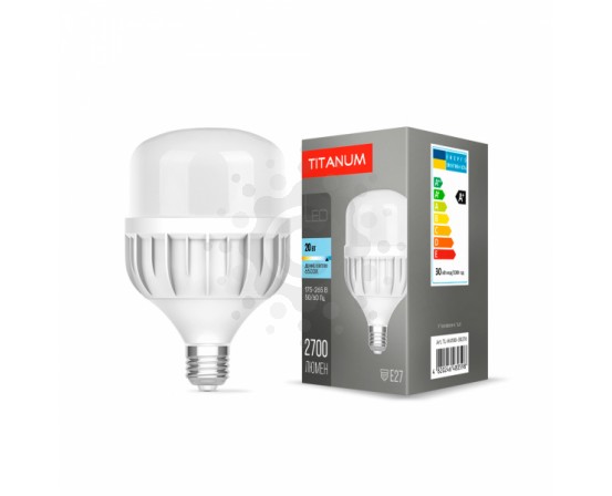 LED лампа TITANUM A100 30W E27 6500К TL-HA100-30276