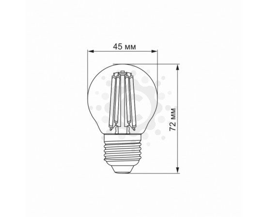 LED лампа VIDEX Filament G45FA 4W E27 2200K бронза VL-G45FA-04272 фото 1
