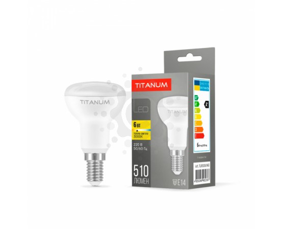 LED лампа TITANUM R50 6W E14 3000K TLR5006143