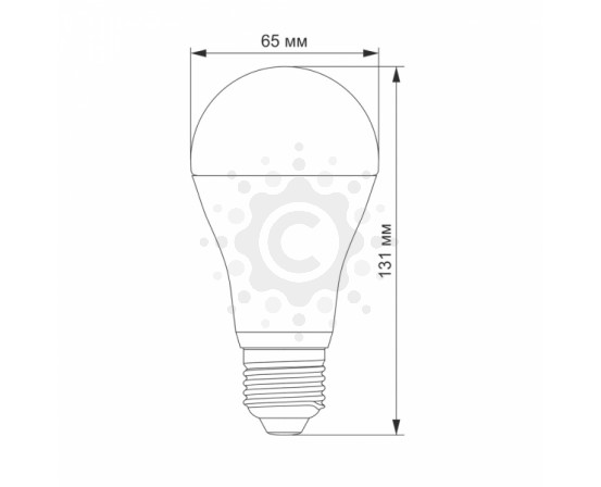 LED лампа VIDEX A65e 20W E27 4100K VL-A65e-20274 фото 2