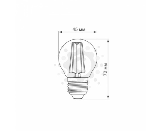 LED лампа TITANUM  Filament G45 4W E27 4100K TLFG4504274 фото 1