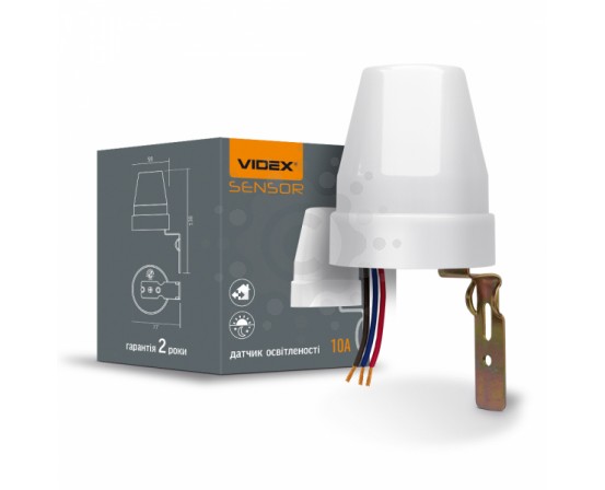 Датчик освещения VIDEX VL-SN02 10A 220V фотометрический VL-SN02