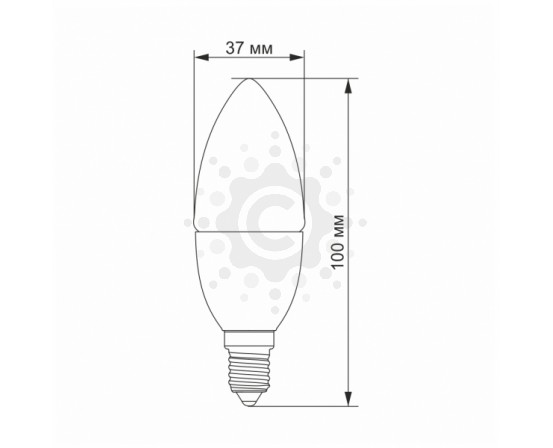 LED лампа VIDEX  C37e 3.5W E14 3000K VL-C37e-35143 фото 1