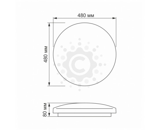 LED світильник функціональний круглий VIDEX RING 72W 2800-6200K VL-CLS1859-72 фото 2