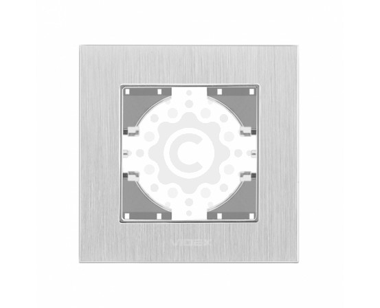 Рамка срібний алюміній одинарна горизонтальна VIDEX BINERA VF-BNFRA1H-SL фото 2