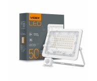 LED прожектор VIDEX F2e 50W 5000K с датчиком движения и освещения