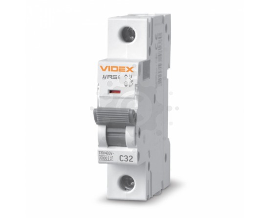 Автоматичний вимикач RS6 1п 32А 6кА С VIDEX RESIST VF-RS6-AV1C32