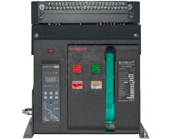 Повітряний автоматичний вимикач E.NEXT e.industrial.acb.2000F.2000, стаціонарний, 0,4кВ, 3Р, електронний розчіплювач, мотор-привід та РН i081103 фото 1