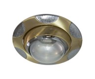 Встраиваемый светильник Feron 156 R-50 матовое золото хром