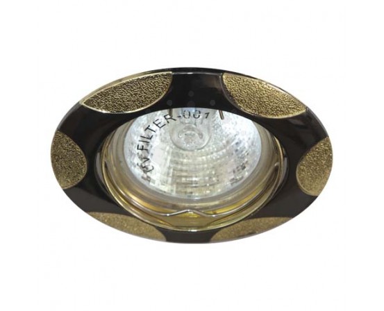 Встраиваемый светильник Feron 156Т MR-16 черный металлик золото 1807