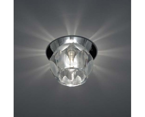 Встраиваемый светильник Feron JD161 прозрачный с матовым хром 3718 фото 1
