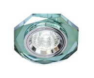Встраиваемый светильник Feron 8020-2 зеленый серебро
