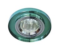 Встраиваемый светильник Feron 8060-2 зеленый серебро