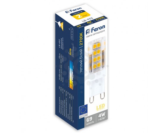 Світлодіодна лампа Feron LB-432 4W G9 2700K 5291 фото 1