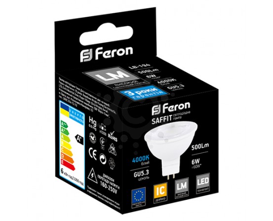 Світлодіодна лампа Feron LB-194 6W G5.3 4000K 5621 фото 3