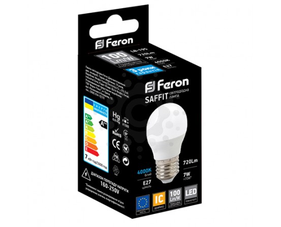 Світлодіодна лампа Feron LB-195 7W E27 2700K 5556 фото 1