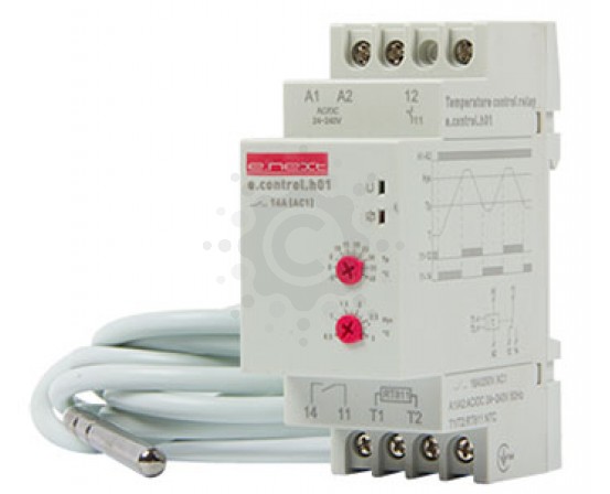 Реле контроля температуры E.NEXT e.control.h01 с внешним датчиком температуры, 16А АС/DC 24-240 с i0310016