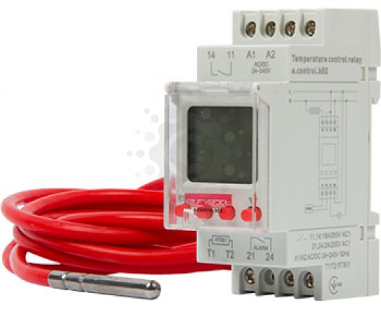 Реле контроля температуры E.NEXT e.control.h02 с внешним датчиком температуры, 16А АС/DC 24-240 с i0310017