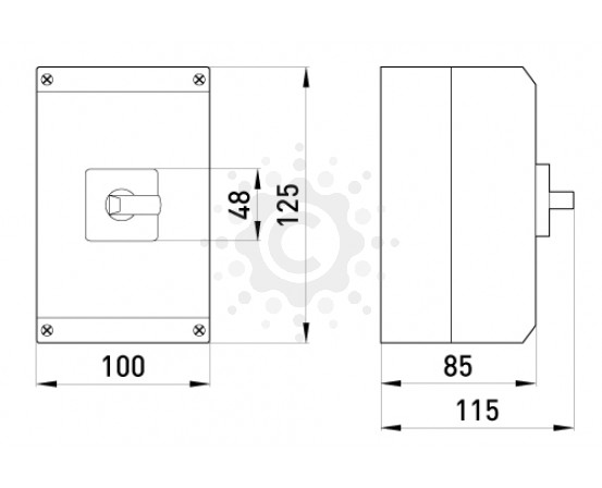 Пакетный переключатель в корпусе E.NEXT  e.industrial.sb.1-0-2.3.20, 3р, 20А (1-0-2) i0360005 фото 1